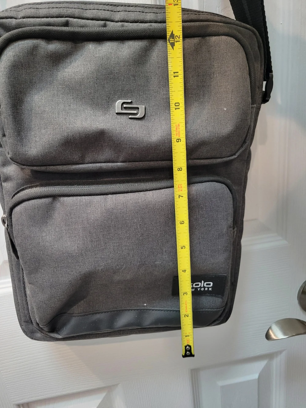 solo Gray Men's Small Laptop Crossbody Shoulder Bag